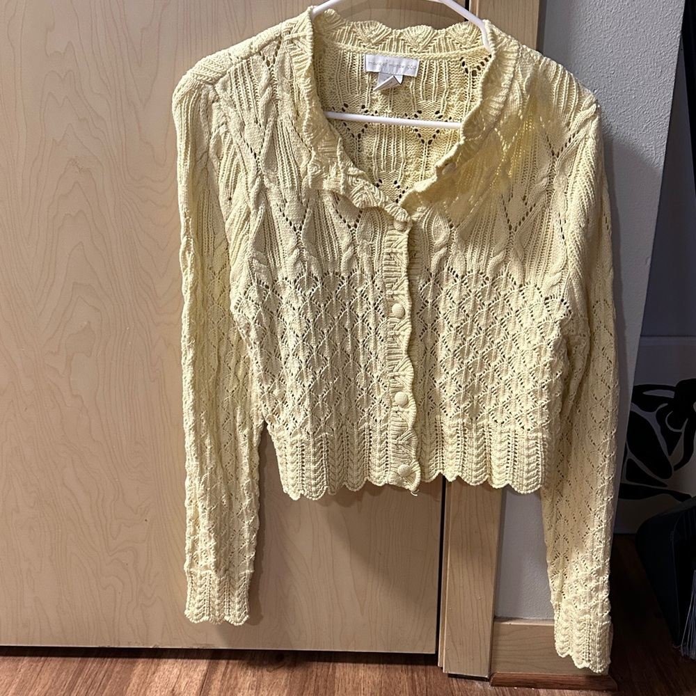 Yellow Knit Cardigan